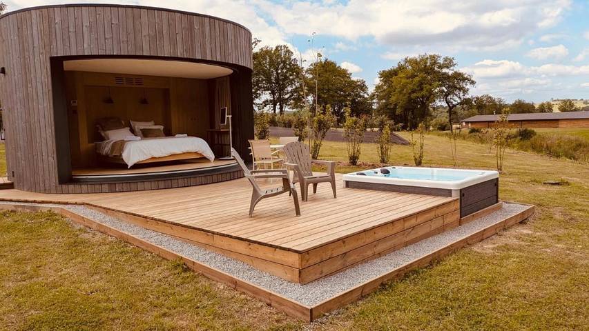 Hôtel pour 2 personnes, avec jardin ainsi que piscine et vue à Amou - 3