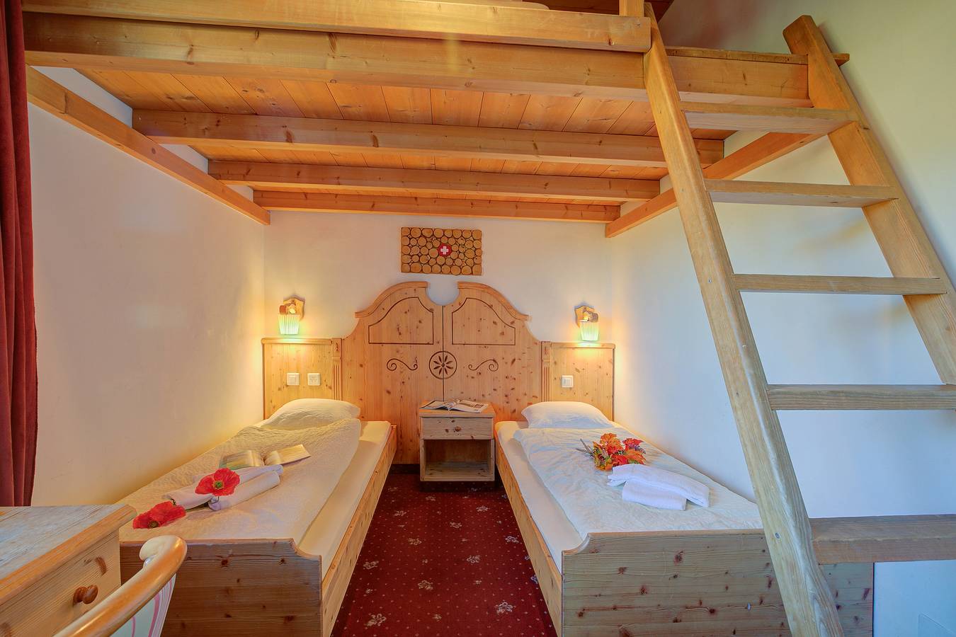 Hotel Relais Alpin Twin Room Ski In-Out 7 in Les Mosses, Ormont-Dessous