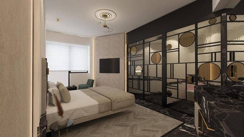Hôtel pour 2 personnes, avec balcon et jacuzzi