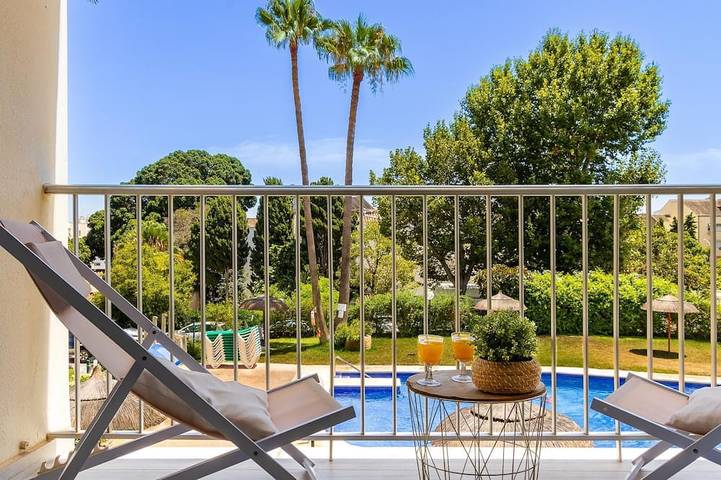 Holiday apartment for 4 people, with garden and pool as well as balcony, with pets - 1