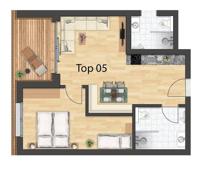 Ferienwohnung für 4 Personen, mit Balkon in Schröcken - 4