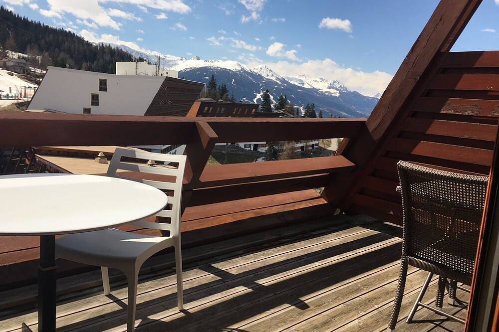 Ganze Wohnung, Arc 1600 Studio top floor south-facing terrace sleeps 4 in Arc 1600, Bourg-Saint-Maurice