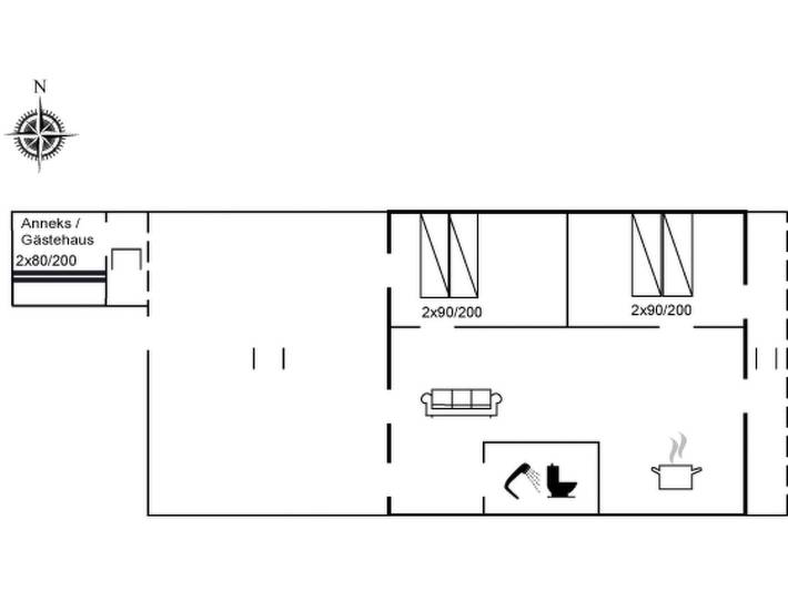 Ferienwohnung für 8 Personen, mit Terrasse, mit Haustier in Lakolk - 2