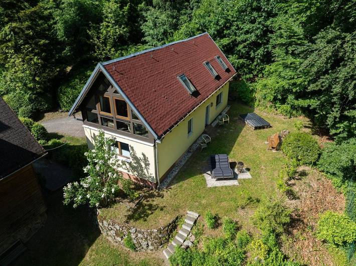 Ferienhaus für 4 Personen, mit Ausblick und Garten sowie Terrasse