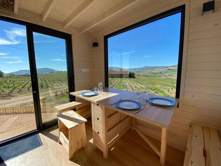 Gîte pour 4 personnes, avec jardin et vue à Régnié-Durette