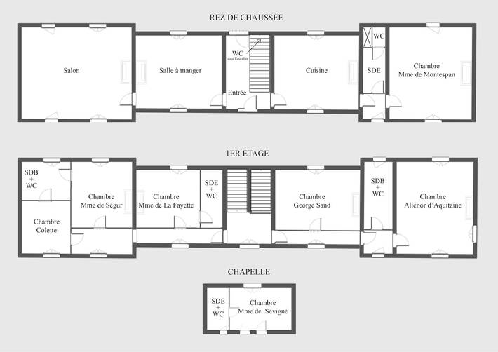 Gîte pour 14 personnes, avec terrasse et jardin à Saint-Martin-des-Combes - 2