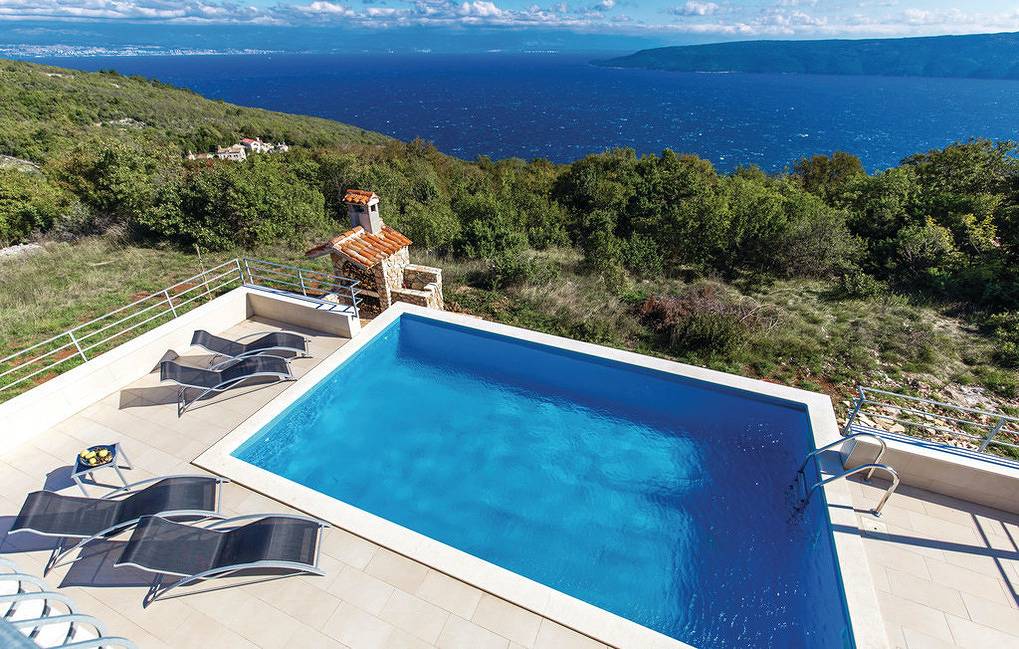 Doppelhaushälfte Seaview, Pool in Moscenicka Draga, Primorje-Gorski Kotar