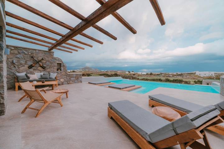 Villa pour 10 personnes, avec balcon dans Naxos