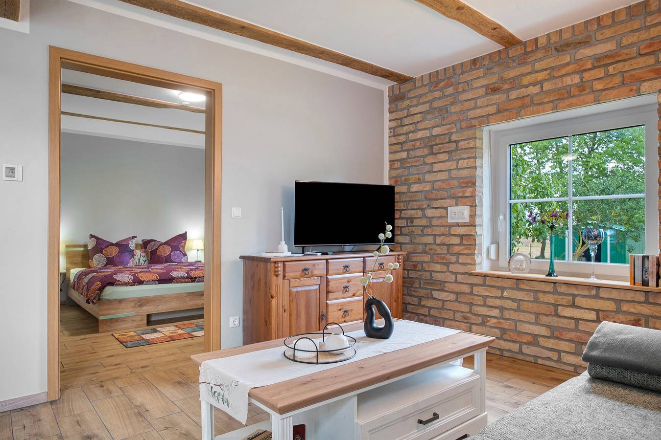 Apartamento entero, Apartamento 'Uschi' con jardín comunitario y Wi-Fi in Warrenzin, Lagos de Mecklenburg
