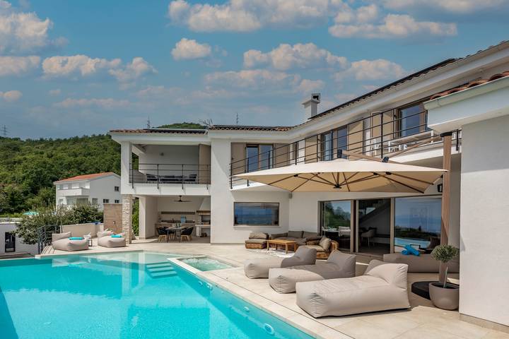 Villa für 6 Personen, mit Meerblick und Terrasse sowie Sauna und Pool, mit Haustier in Opatija Riviera - 2
