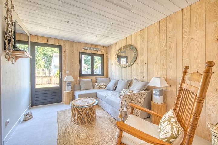 Maison de vacances pour 4 personnes, avec balcon et vue sur le lac en Gironde - 3