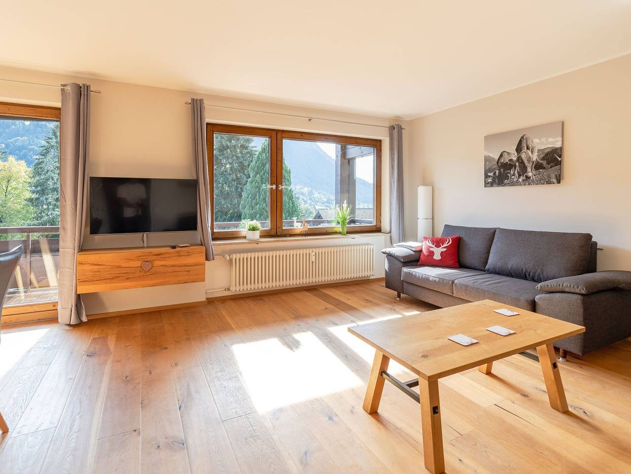 Ganze Ferienwohnung, Gipfelblick - Ferienwohnung mit Bergblick, Parkplatz und Balkon in Grünten, Rettenberg