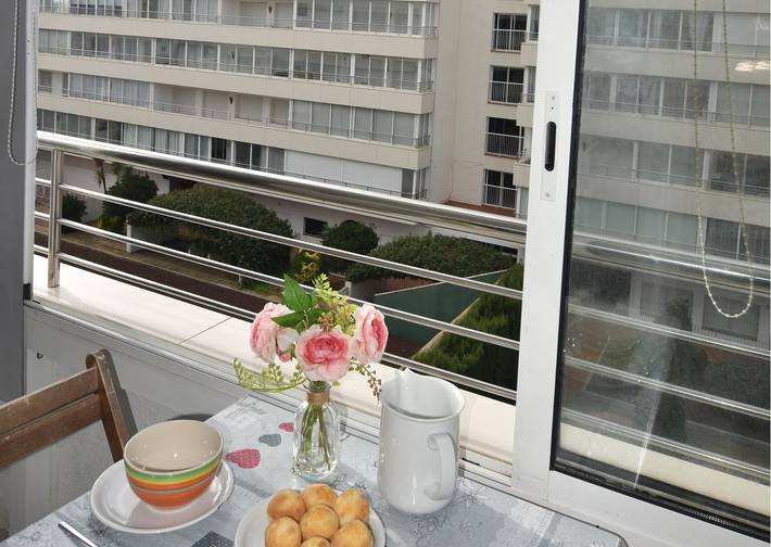 Studio pour 4 personnes, avec vue sur l’océan ainsi que terrasse et piscine, animaux acceptés