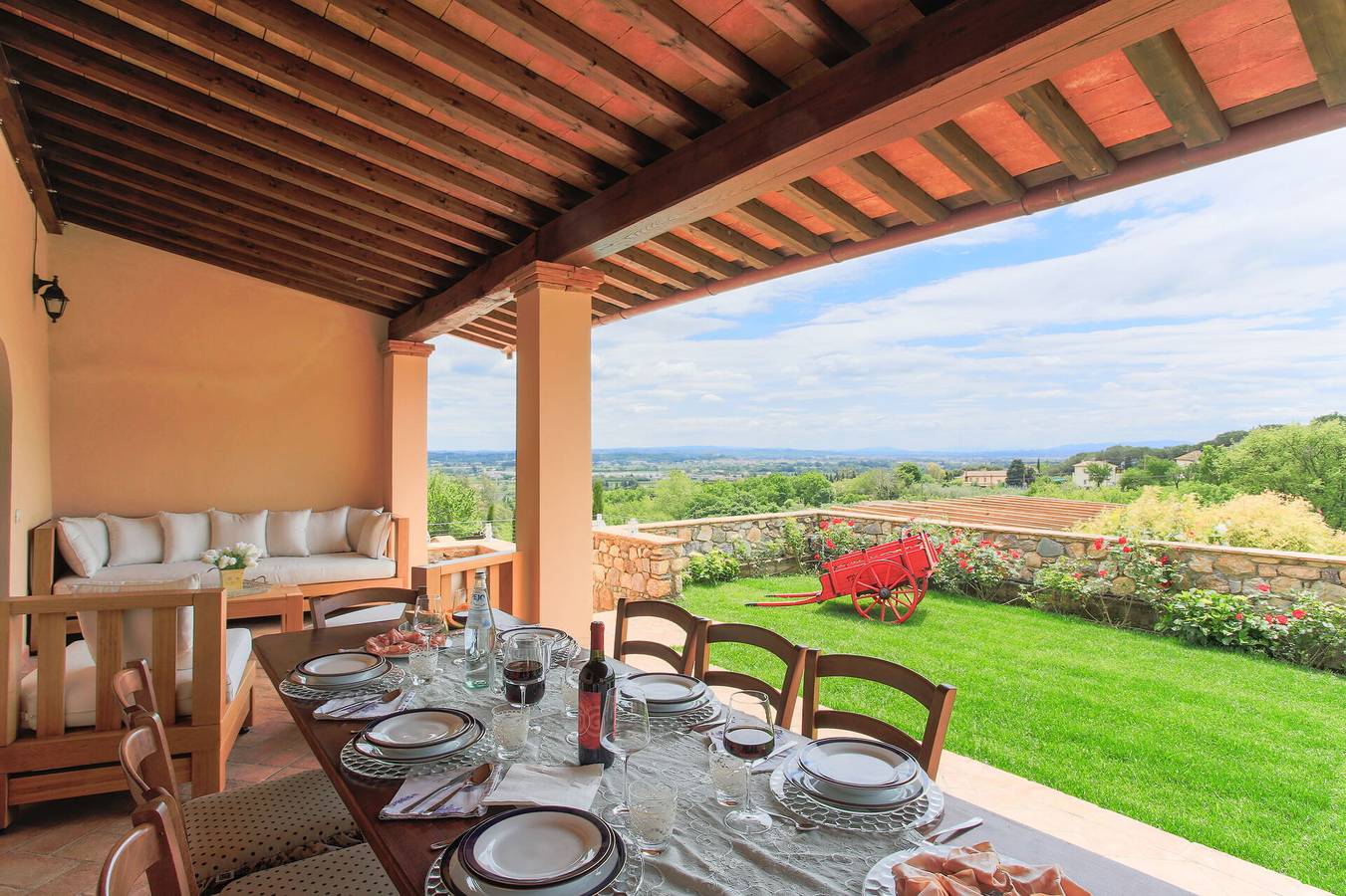Villa für 8 Personen mit Balkon in Vicopisano, Pisa Provinz