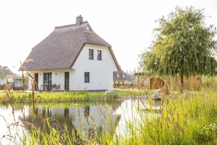 Ferienhaus für 4 Personen, mit Terrasse und Garten sowie Sauna