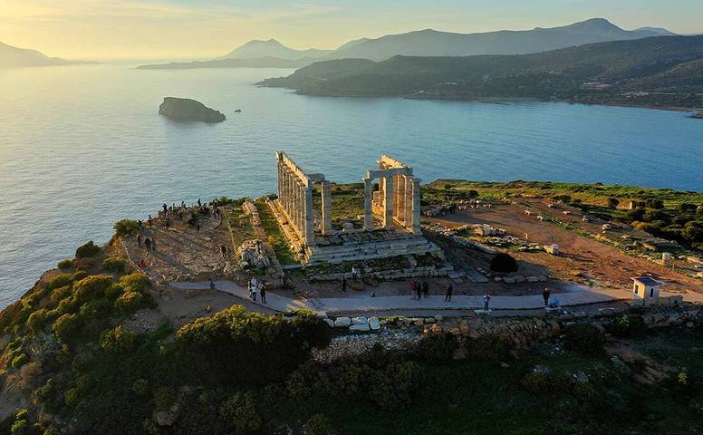 Villa Elisa Sounio - Sea and Poseidon Temple View in East coast of the Attika region