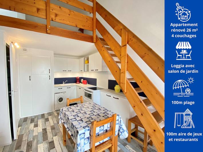 Appartement de vacances pour 4 personnes, avec balcon