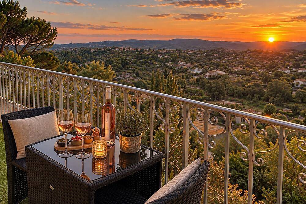 Le Bellevue – View of Saint-Paul-de-Vence & sunsets in Saint-Paul-de-Vence, Mittelmeerküste (Frankreich)