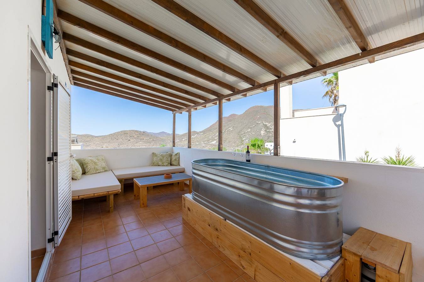 Ferienhaus 'Rous' mit Meerblick, privatem Pool und Wlan in Presillas Bajas, Níjar