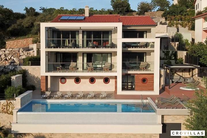 Ferienhaus für 10 Personen, mit Meerblick und Sauna