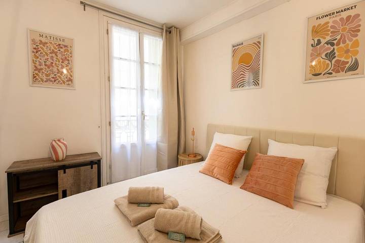 Appartement de vacances pour 3 personnes, avec Balcon ainsi que Terrasse et Vue