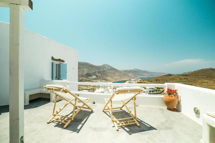 Appartement de vacances pour 3 personnes, avec Balcon ainsi que Terrasse et Vue