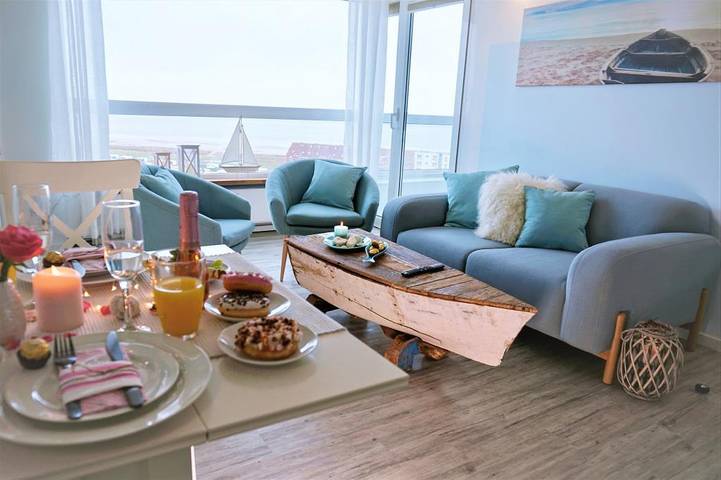 Ferienwohnung für 4 Personen, mit Balkon/Terrasse und Sauna sowie Balkon und Meerblick in Sahlenburg - 2