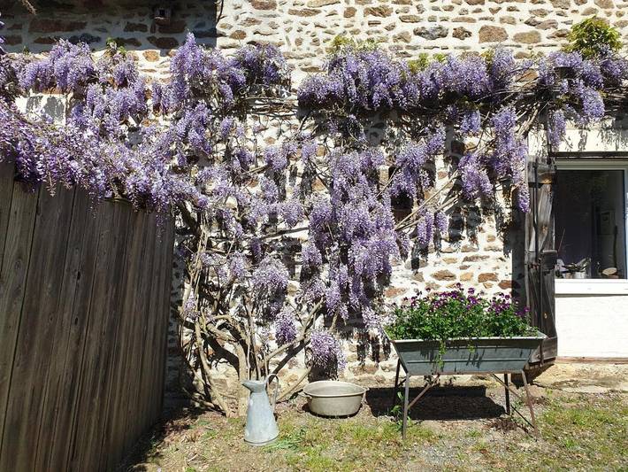 Gîte pour 6 personnes, avec Balcon et Terrasse ainsi que Jardin et Vue sur le lac dans Izé