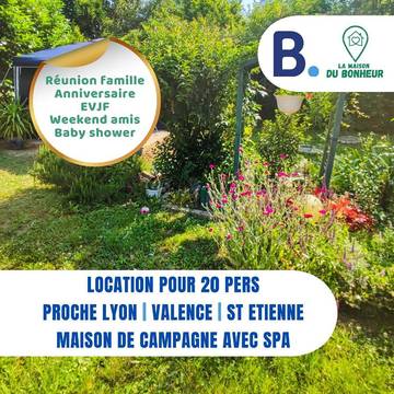 Gîte pour 20 personnes, avec jardin et vue, animaux acceptés à Anneyron