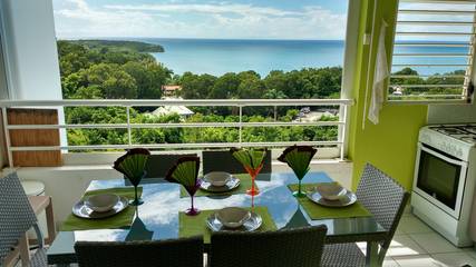 Gîte pour 4 personnes, avec balcon et piscine à Sainte-Anne (Martinique)