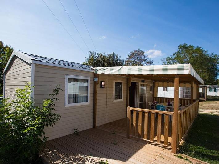 Camping Sites et Paysages - Le Ventoulou - Mobilheim 4 personen - Cottage Carennac - Zugang für Behinderte in Thégra, Regionaler Naturpark Causses du Quercy