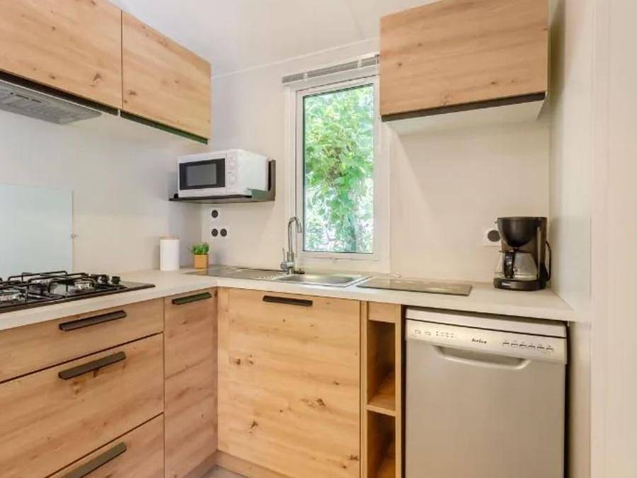 Camping le Bois Joli - Mobilheim 6 personen - Prestige - 3 Schlafzimmer - Tv - Lv in Bois-de-Céné, Vendée