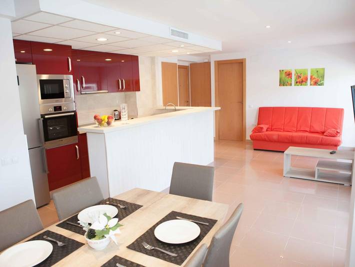 Apartamento de vacaciones para 6 personas, con terraza y piscina - 1