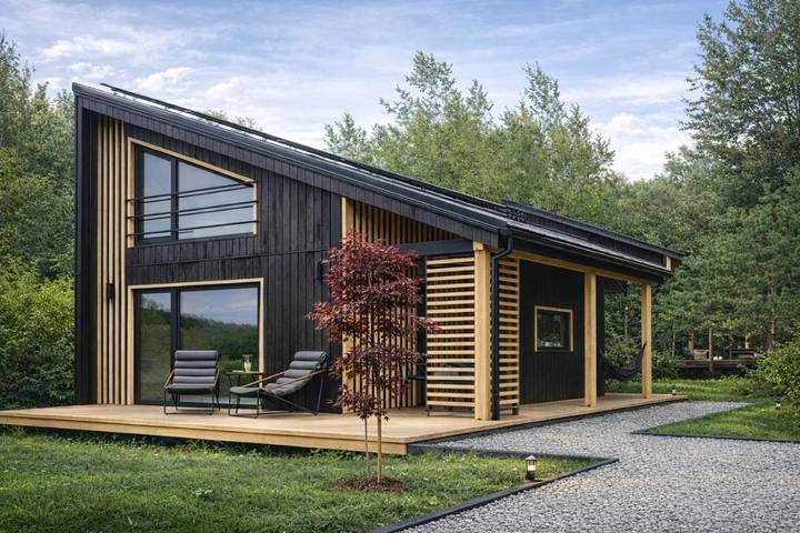 Gîte pour 6 personnes, avec Terrasse ainsi que Jardin et Vue dans Wysoczany