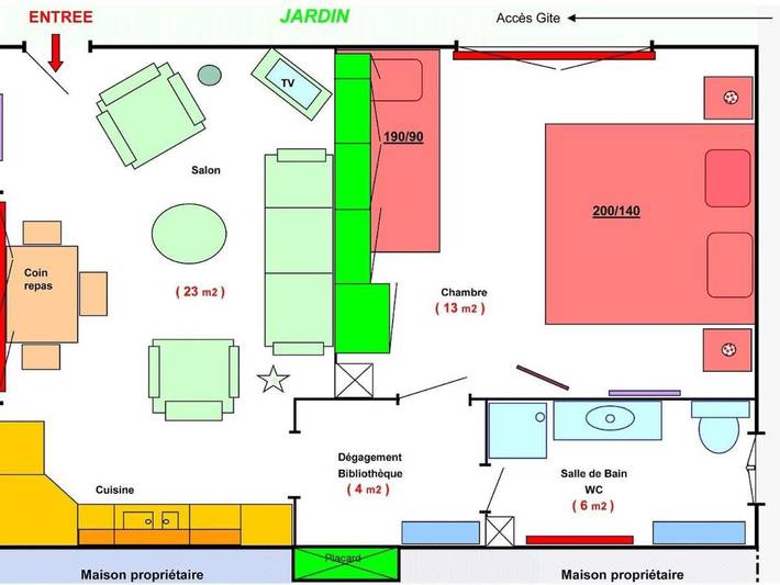 Gîte pour 2 personnes, avec Terrasse et Jardin à Lichtenberg - 2