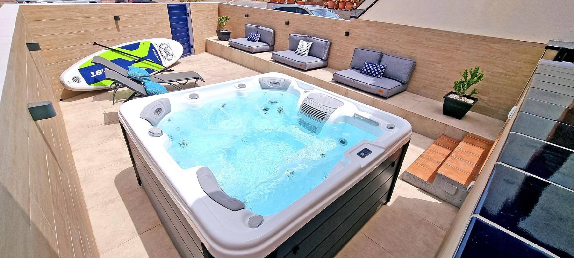 Komfortables Ferienhaus in Pájara mit Privatem Pool und Meerblick in La Lajita, Pájara