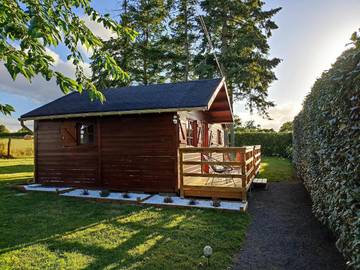 Chalet pour 3 personnes, avec vue et jardin dans la Sarthe