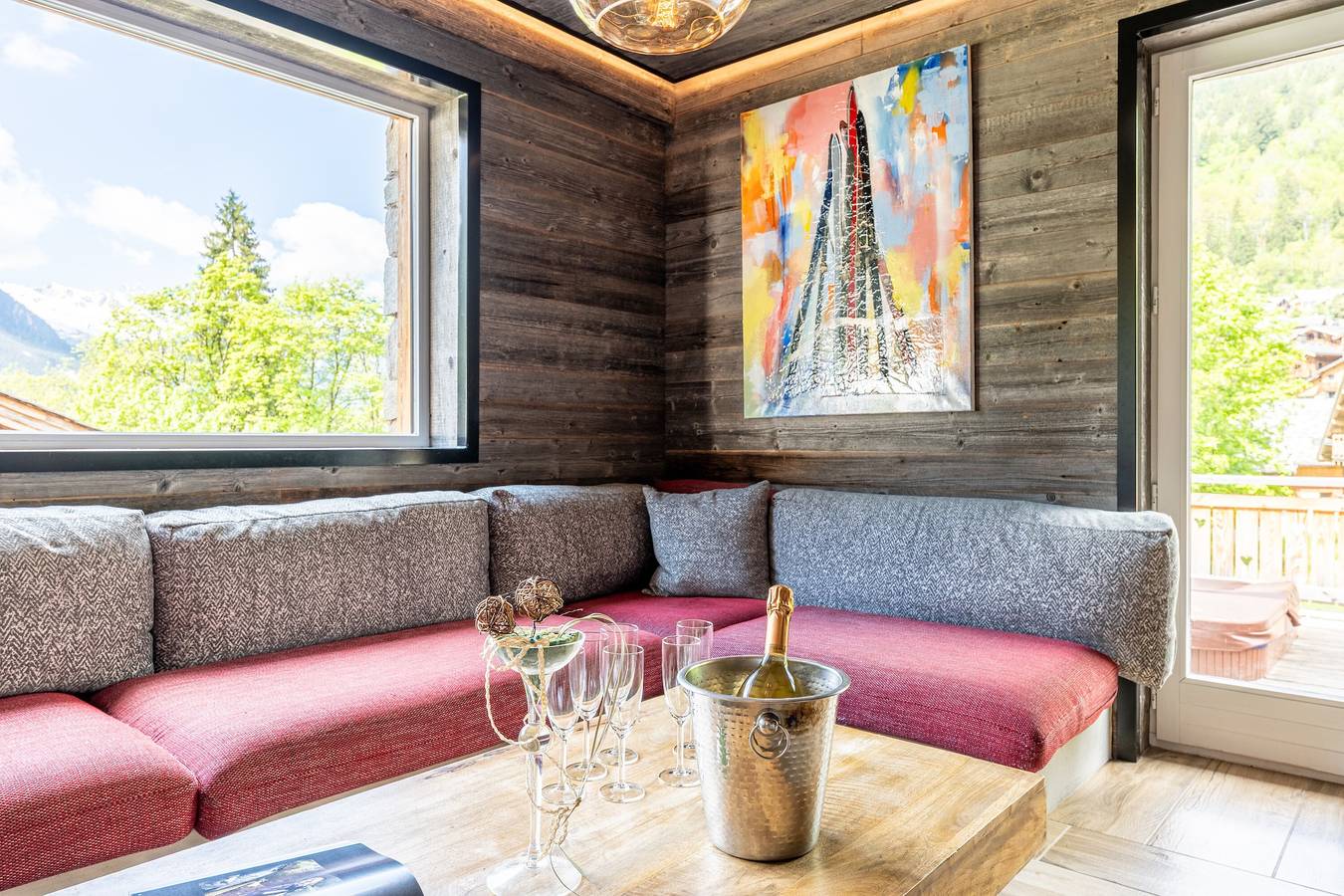 Luxuriöses Chalet mit Sauna & privatem Whirlpool, Pool & Spa gemeinsam mit zweitem Chalet in Champagny-en-Vanoise, Nationalpark Vanoise