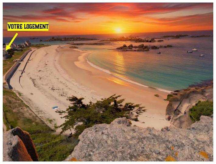 Gîte pour 4 personnes, avec vue et jardin dans Plage de Grève Blanche - 2