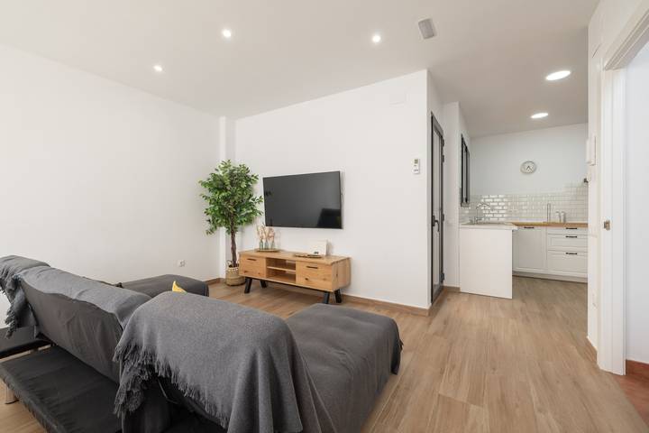 Ganze Wohnung, Ferienwohnung 'Les Carolines' mit privater Terrasse, Wi-Fi und Klimaanlage in Camarles, Delta de l'Ebre