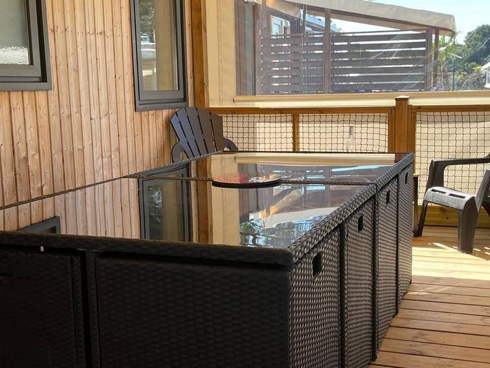 Camping pour 6 personnes, avec jardin et piscine dans Plage de l'Espiguette