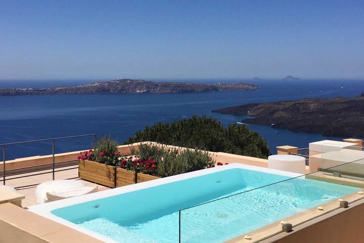 Villa pour 8 personnes, avec terrasse ainsi que jardin et jacuzzi dans Firostefani - 2
