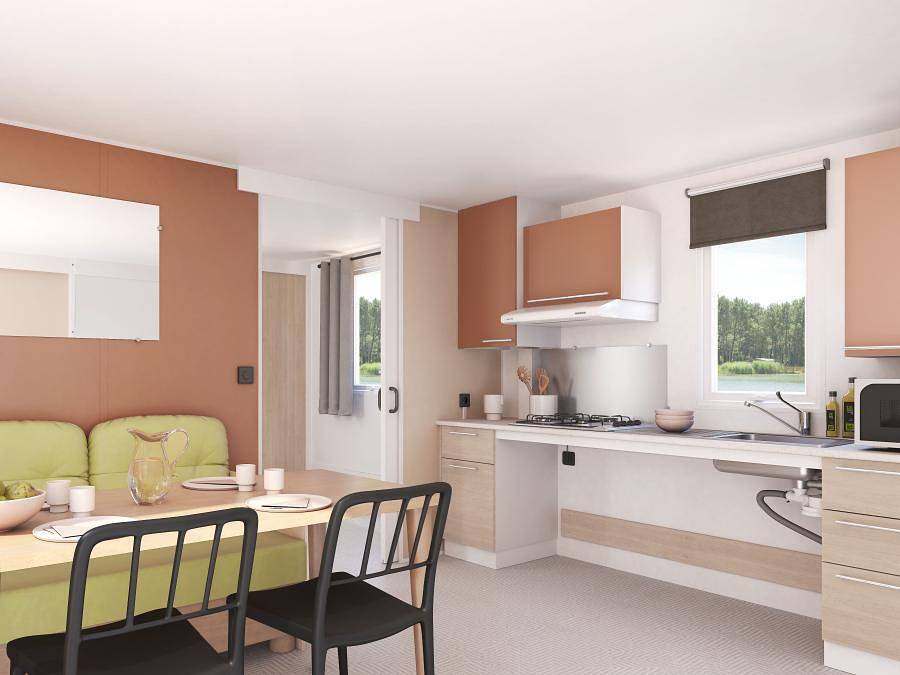 Camping Pascalounet - Mobile home 4 persons - Standard 4-seater mobile home with Prm access in Martigues, Istres region