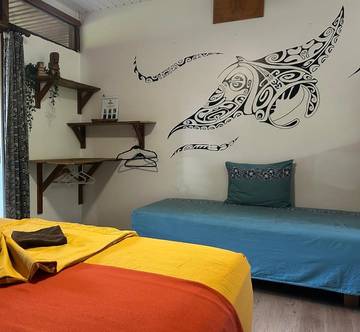 Chambre d’hôte pour 2 personnes, avec jardin dans Rangiroa