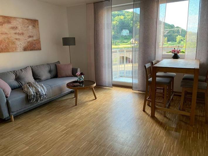 Ferienwohnung für 4 Personen, mit Ausblick in Festung Königstein