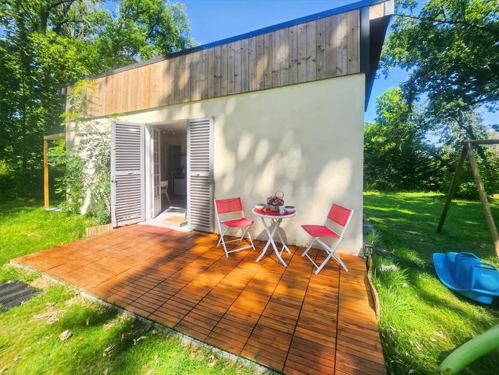 Maison de vacances pour 3 personnes, avec jardin ainsi que terrasse et jacuzzi à Montry