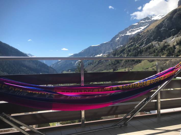 Ferienwohnung für 4 Personen, mit Balkon und Ausblick in Leukerbad