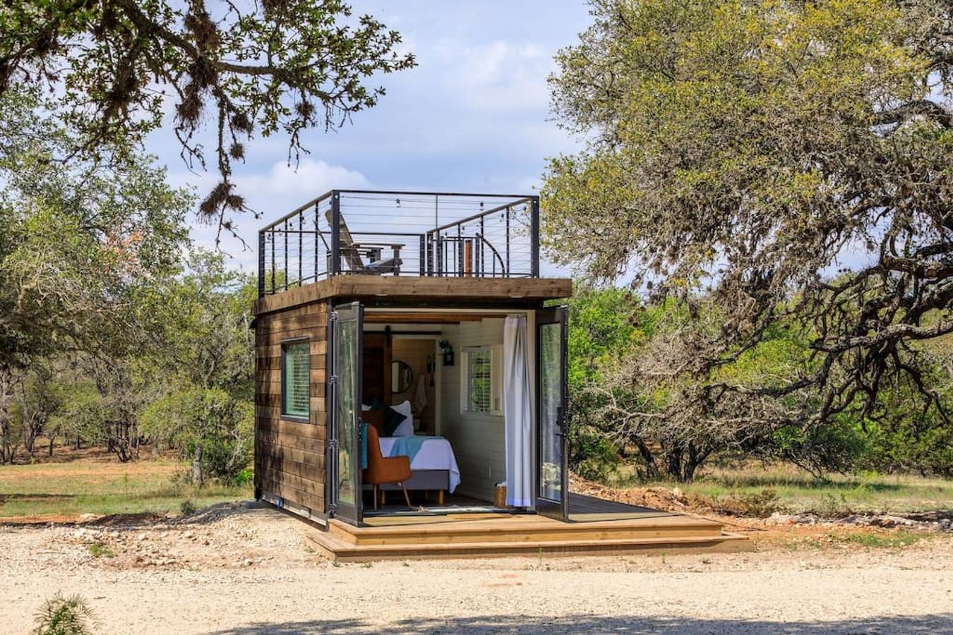 New The Wildflower Cozy Container Home in Gillespie County