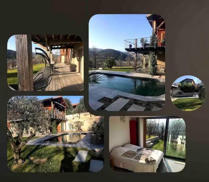 Appartement de vacances pour 2 personnes, avec piscine ainsi que vue et terrasse, animaux acceptés en Ardèche - 2