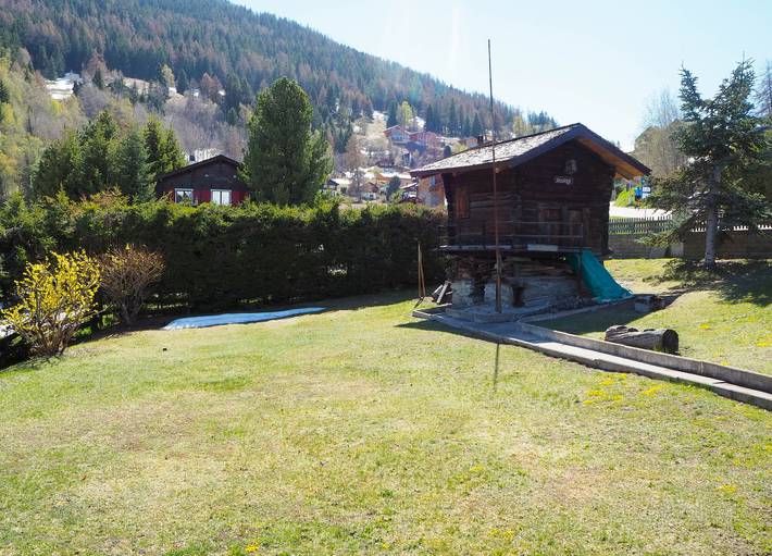 Freliettes n° 14, Hütte neben dem Schneegarten in Chalais (Schweiz), Walliser Alpen